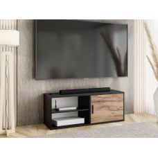 Atvērts TV galdiņš ROJO 2, Melns/Zelts craft